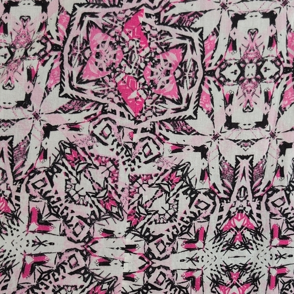 Style & Co. Pink and White Patterned Blouse - Picture 3 of 7